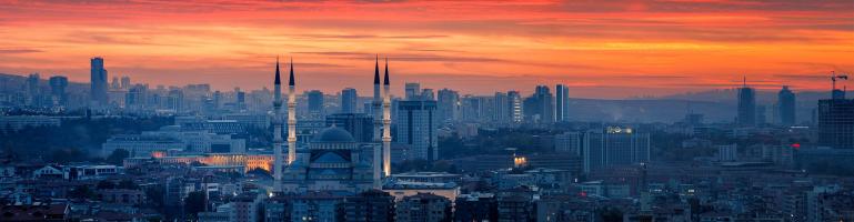 Kocatepe mosque in Ankara at sunset | Transport Taiwan | Seacon Logistics