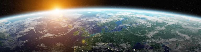 Globe with light from the sun | Seacon Logistics