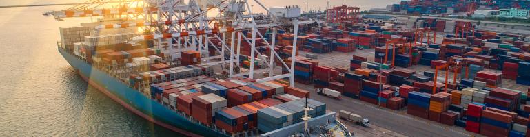 Large colorful container ship in port | Seacon Logistics
